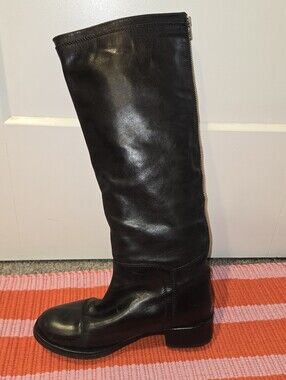 Italian Leather Knee High Boots Vero Cuoio